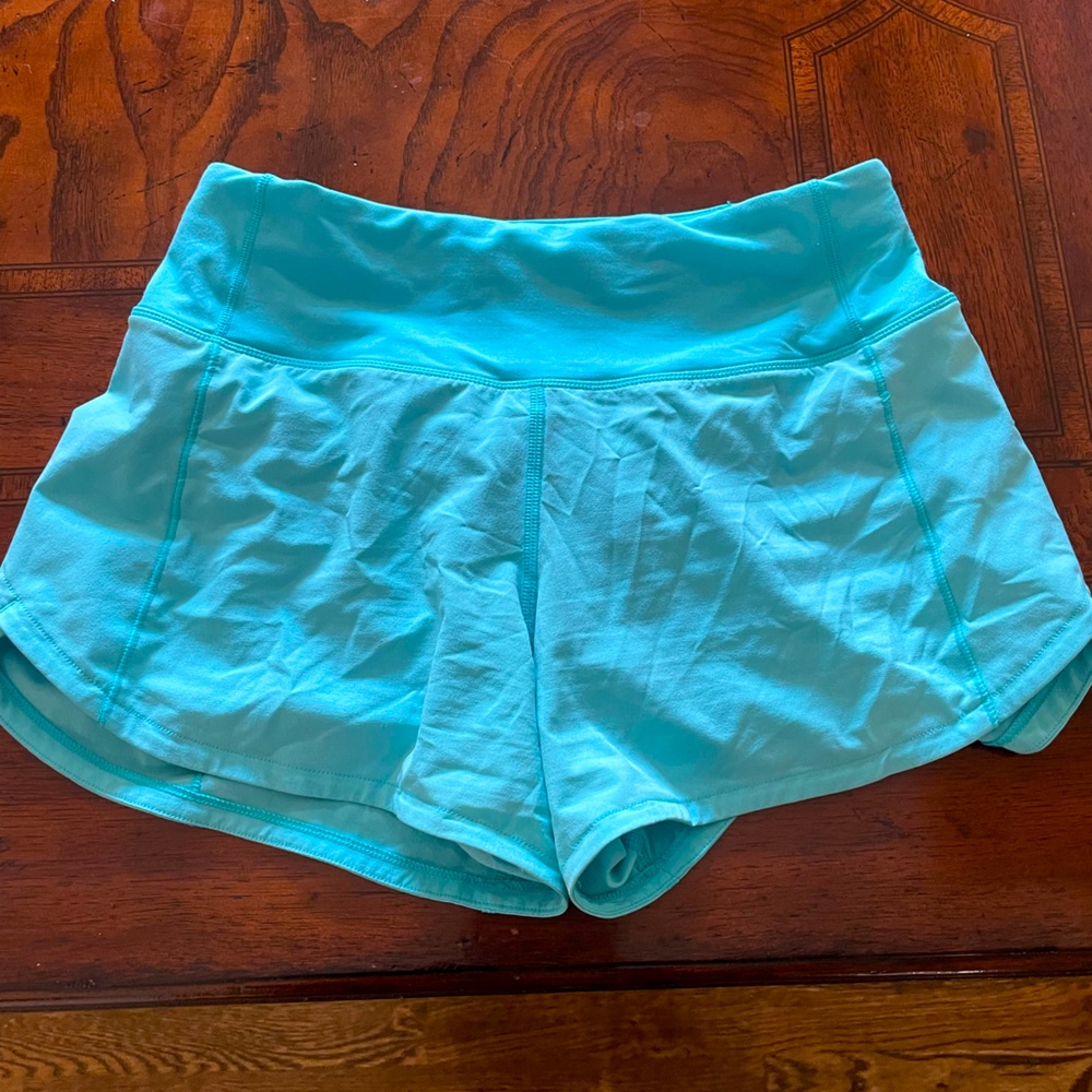 size 2 blue lululemon shorts